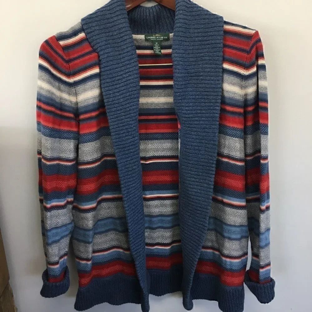 Lauren Ralph Lauren | LRL Stripe Open Cardigan | M